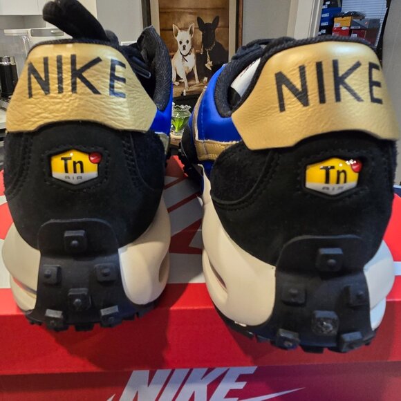 Nike Air Max Waffle SP Hyper Blue Metallic Gold Black FV6946-400 Men's 11.5 NEW - Picture 6 of 14